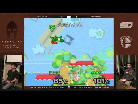 NorCal Arcadian 2016: Cheezpuff (Jigglypuff) vs Kimimaru (Yoshi) - Singles Top 8 - Loser Quarters