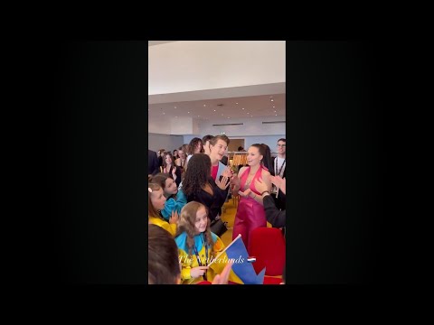 The JESC 2023 participants singing their songs before the Opening Ceremony