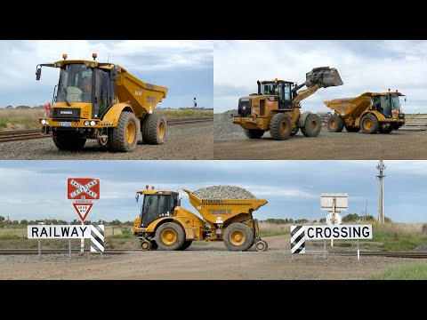 TENEX Rail Hydrema 912ES Articulated Hi-Rail Dump Truck (17/9/2021) - PoathTV Australian Trains