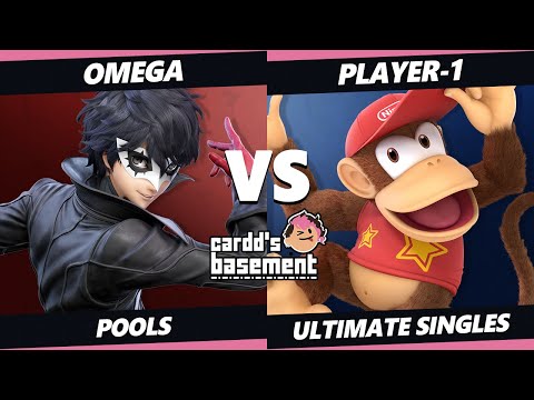 Cardd's Basement Pools - omega (Joker) Vs. Player-1 (Diddy Kong) SSBU Ultimate Tournament