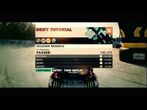 [Tutorial] DiRT 3 - Gymkhana Academy - Drift Tutorial Platinum Run Only!
