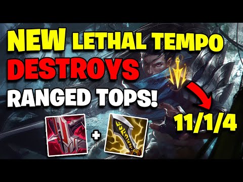 SEASON 12 YASUO DESTROYS RANGED TOPS WITH NEW LETHAL TEMPO! - League of Legends