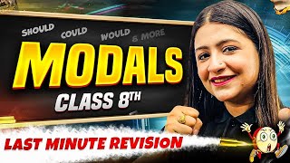Class 8th | English | Modals in One Shot | Last Minute Revision Series 🔥