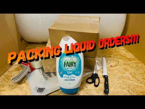 Packing Liquid Orders For Amazon MF & Ebay Customers, Using Different Size Boxes, Fitting The Sizes
