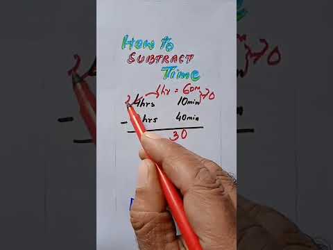 How to subtract time#MathMarrow#Math shorts