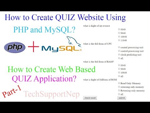 How to Create Quiz Website using PHP and...