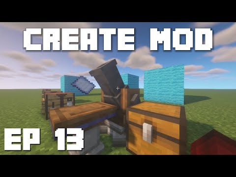 Minecraft Create Mod Tutorial - How to Use Schematics and Schematicannon Ep 13