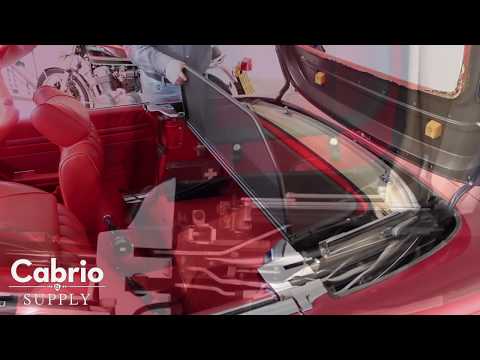 Installation of Mercedes-Benz SL-Class R107 wind deflector | windscherm | windschott | windblock