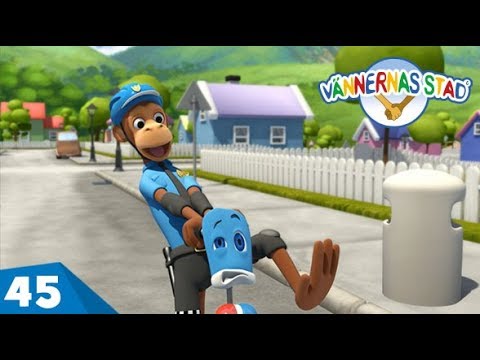 Klipp från episode "My och Raffs vakttjänstgöring" - Vännernas Stad