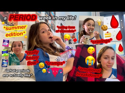 a PERIOD week in my life!! *summer edition*  // what being on your period is ACTUALLY like!