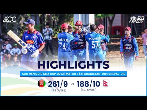 ACC Men's U19 Asia Cup | Afghanistan-U19 vs Nepal-U19 | Highlights