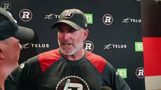 Week 10 Day 3 Post-Practice Media ahead of Saskatchewan Roughriders away game