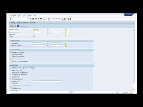 Part of a video titled SAP Document Journal Report (Journal Entries Report) - YouTube