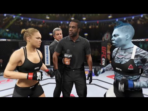 Ronda Rousey vs. Blue Sheeva - EA Sports UFC 2 - Epic Girl Fights 💜