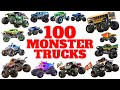 MONSTER JAM TRUCK 100 Most Famous Monster Trucks In The World Grave Digger El Toro Loco Avenger