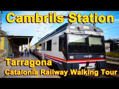 Vila-seca Station (Tarragona, Catalonia) Railway Walking tour (Spain) #relaxation