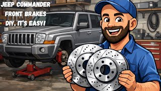 Jeep Commander & Grand Cherokee Front Brake Replacement DIY | Pads & Rotors (2005–2010)