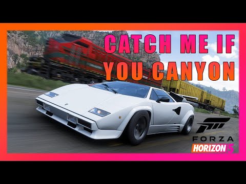 Lambo vs Train! Forza Horizon 5 | Catch me if you Canyon Showcase Event