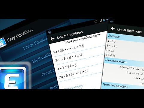 Linear Equation Solver Video