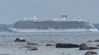Cruise ship M/S Viking Vela leaving Tallinn