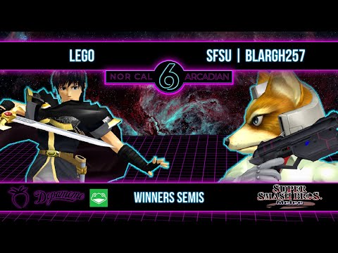 NorCal Arcadian 6 - Lego (Marth) VS Blargh257 (Fox) - SSBM - Winners Semis