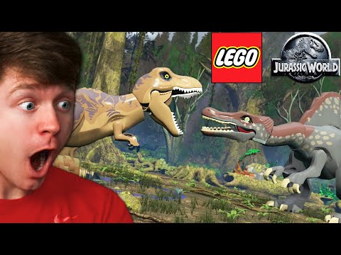 SPINOSAURUS vs T-REX in LEGO JURASSIC WORLD!? (Part 7)