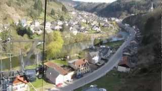 preview picture of video 'Vianden Luxembourg Cable Car View'