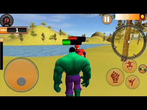 Super Monster Hero - Green Monster Hero Vs Spider Vs Iron Hero | Best Android GamePlay