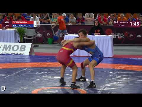1/4 GR - 41 kg: G. TERTERYAN (ARM) v. R. KHOZREVANIDZ (GEO)