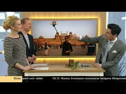 Så använder Marcus Oscarsson sin selfiepinne - Nyhetsmorgon (TV4)