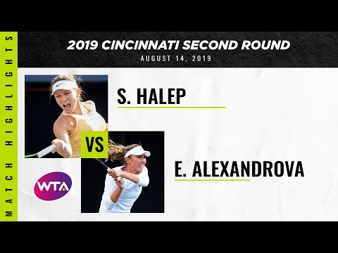 Теннис Simona Halep vs. Ekaterina Alexandrova | 2019 Western & Southern Open Second Round | WTA Highli