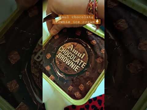 unboxing Amul chocolate brownie ice cream 🍦... #shorts #icecream  #chocolate #brownie #viral #video