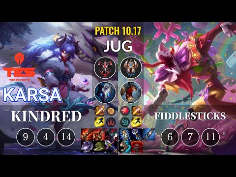 TES Karsa Kindred vs Fiddlesticks Jungle - KR Patch 10.17