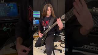 Working the kinks out of some riffs before recording.