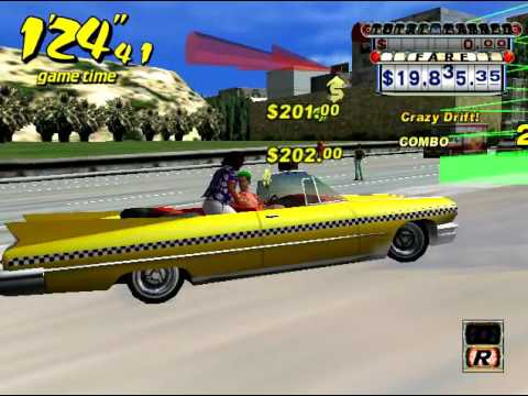 Crazy Taxi - 3 minutes world record 100.210$ by Juanmv94 (Tragicomedy-hellin)