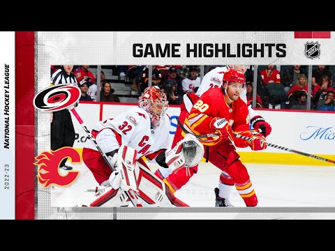 Hurricanes @ Flames 10/22 | NHL Highlights 2022
