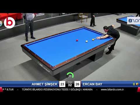 AHMET ŞİMŞEK & ERCAN BAY Bilardo Maçı - 2022 ERKEKLER 1.ETAP-8.TUR