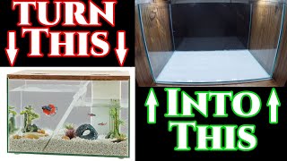 Mod a TopFin Tank into a RIMLESS AQUARIUM! | PetSmart Tank Mod