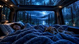 Chuva Forte para Dormir 🌧️ Trovões Suaves na Van Aconchegante para Sono Profundo