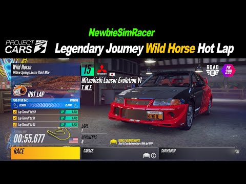 Project Cars 3 - Legendary Journey - Wild Horse hot Lap 0:55 677 - Mitsubishi Lancer - PC VR
