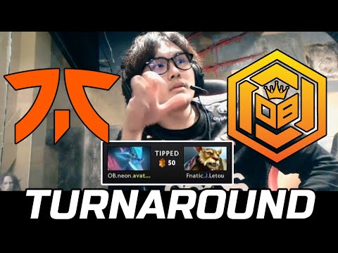 FNATIC VS OB NEON GAME 2 - ROSH PIT TURNAROUND DPC SEA TOUR 2 2022