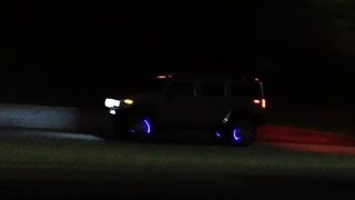 preview picture of video 'HUMMER H2 wheel neon valve caps Light'