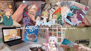 manga shopping + mini haul, summer morning routine, watching anime | daily vlog