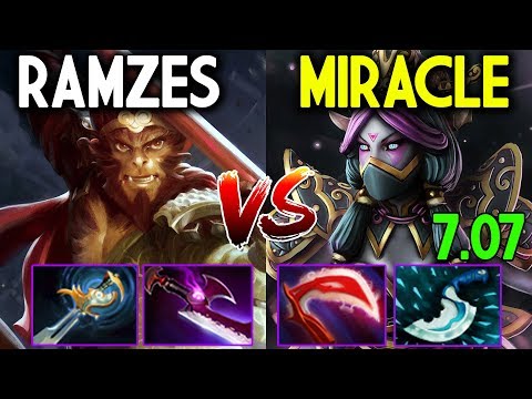 Miracle- [Templar Assassin] VS Ramzes [Monkey King] Dota 2 7.07 - Rage Quit