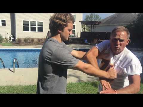 How To Break A Hold From An Offensive Lineman - Football