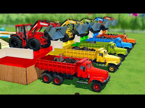 TRANSPORT OREO COOKIES WITH OLD TRUCKS AND LOAD WITH JOHN DEERE TRACTORS - Farming Simulator 22