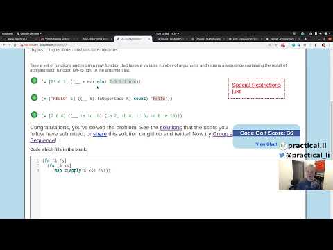 Practicalli Clojure 42 - 4Clojure 59 - juxt - functional composition continued