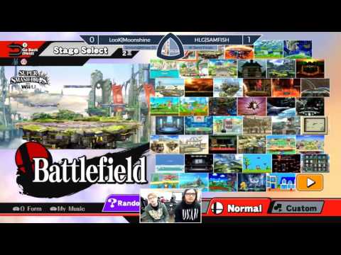 Sm4sh@Mines 55 - LooK|Moonshine (Lucario) Vs. HLG|SAMFISH (Villager) - Winners Semifinals
