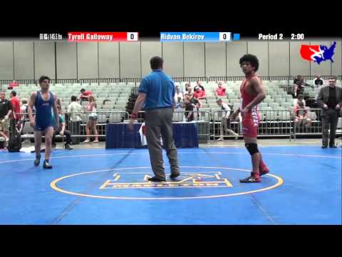 Tyrell Galloway vs. Ridvan Bekirov at 2013 Junior Nationals - FILA - FS