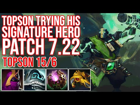 Topson Trying His Signature Hero Earth Spirit in 7.22